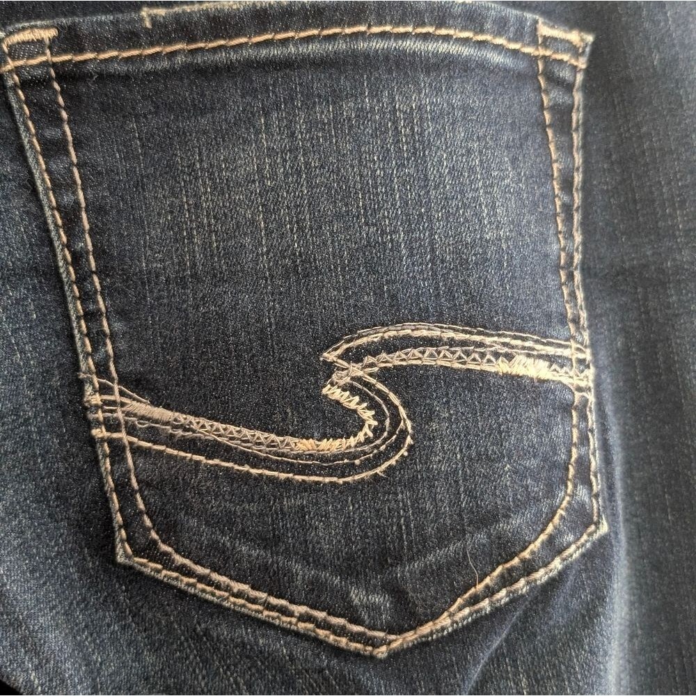 Silver Jeans Suki Slim Boot Dark Wash Stretch Denim Jeans W32 L33 Quiet Luxury - Picture 5 of 9